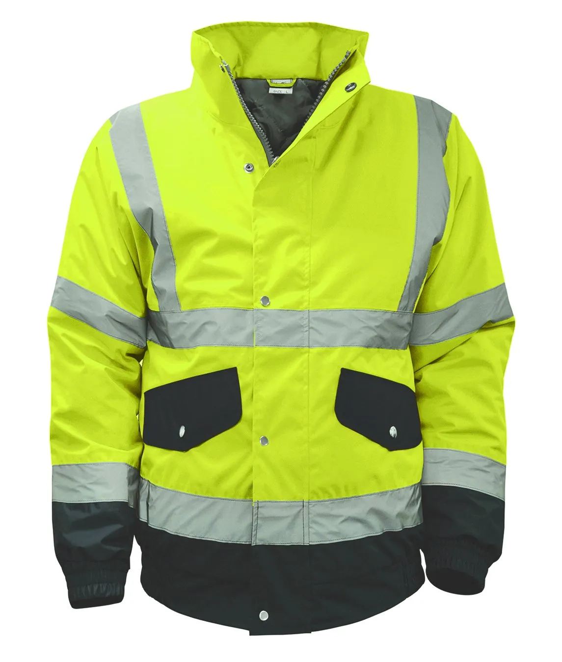 Hi Vis Yellow Two Tone Bomber Jacket - ECTOR