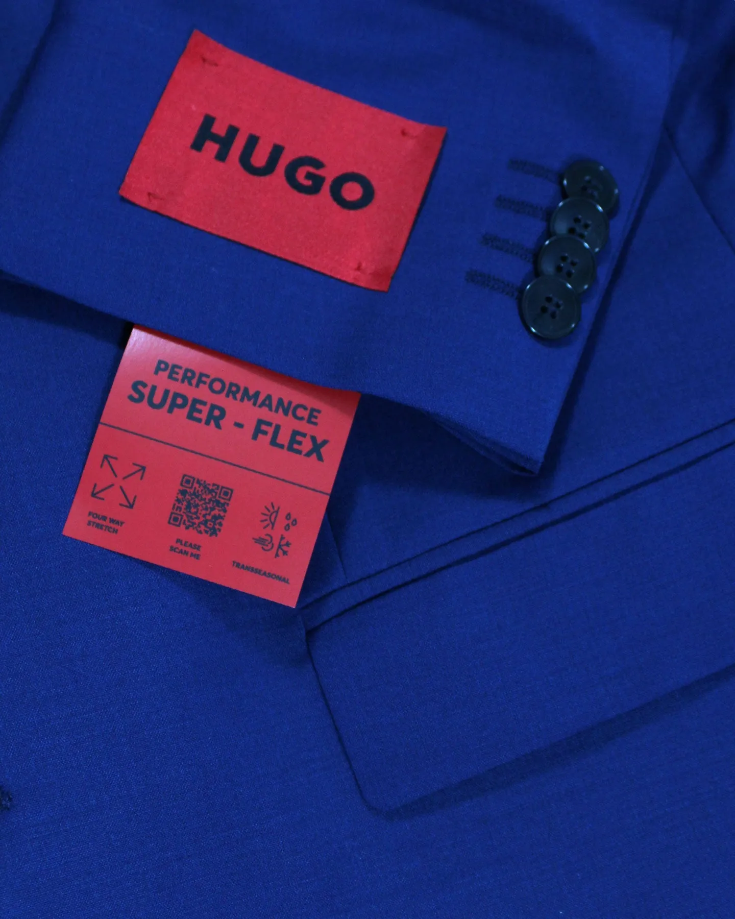 Hugo Boss Sport Coat Royal Blue HUGO Regular Fit - Stretch Wool Blazer EU 54 / US 44 SALE