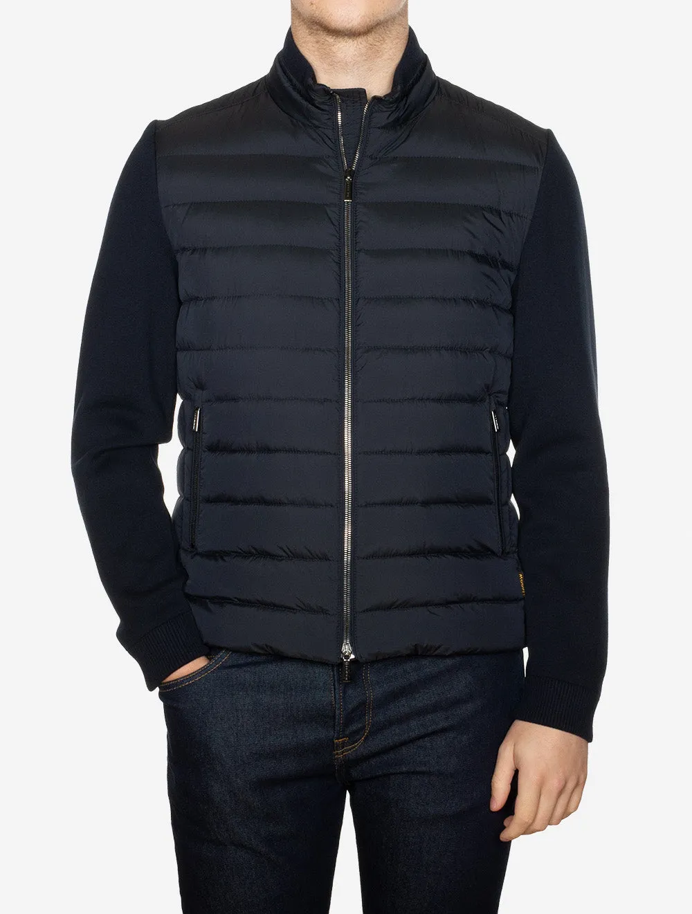 Hybrid Bomber Jacket Dark Blue