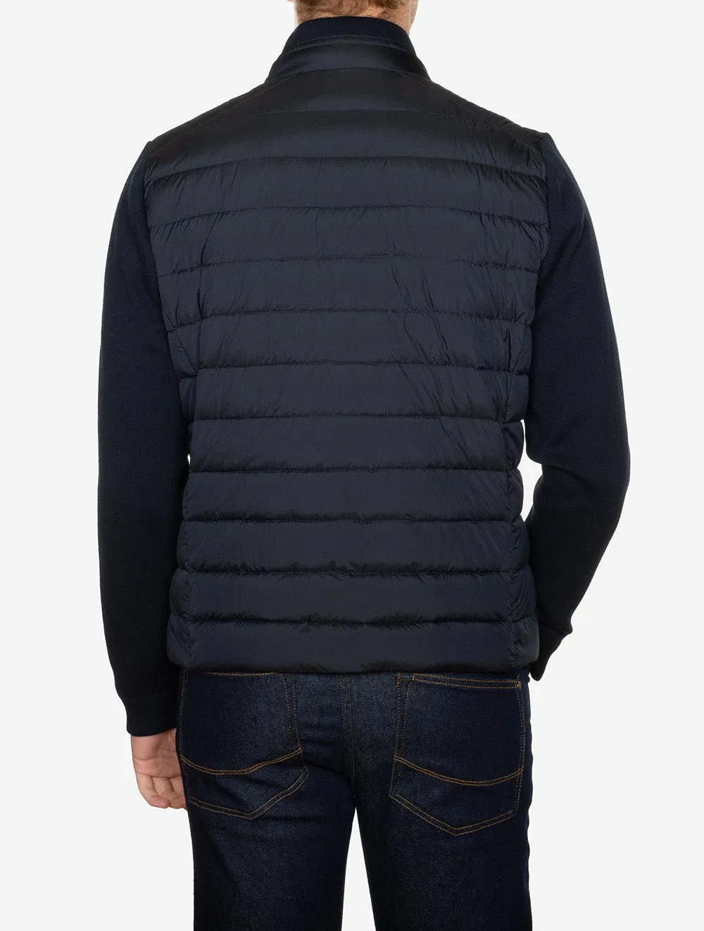 Hybrid Bomber Jacket Dark Blue