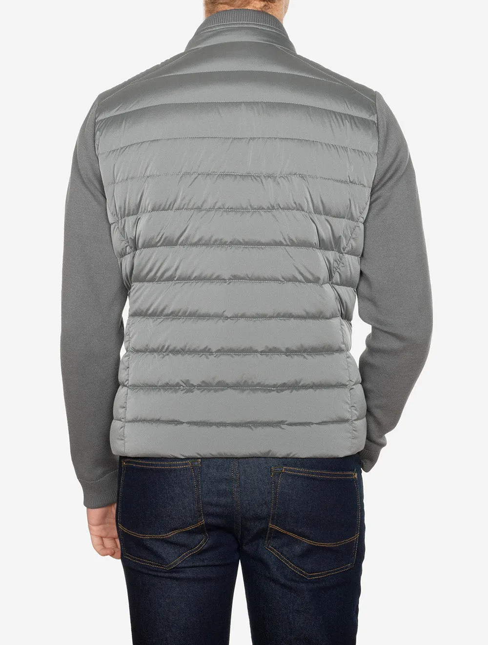 Hybrid Bomber Jacket-Grey