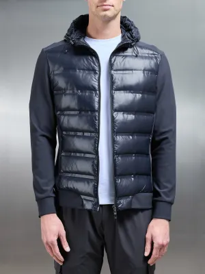 Hybrid Puffer Jacket in Navy