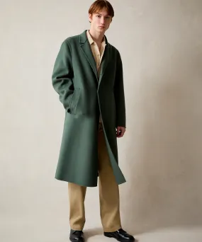 Italian Wool Topcoat in Sea Green