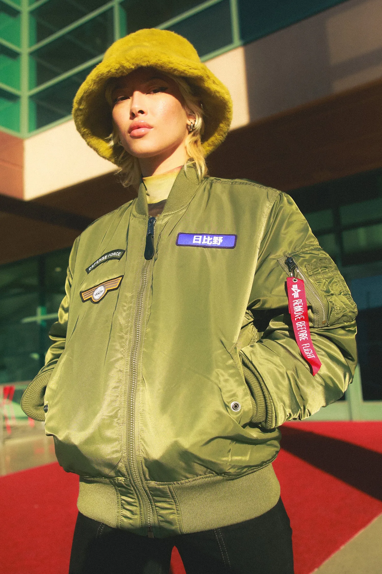 Kaiju No. 8 Alpha Industries Reversible Bomber Jacket - Army Green