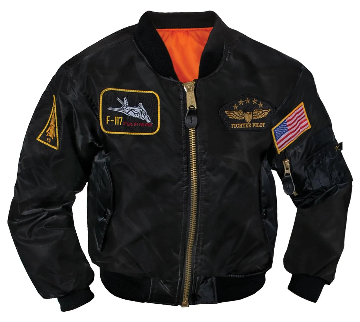 Kids Flight Jacket With Patches