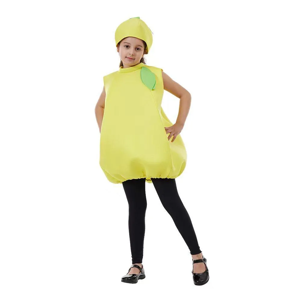 Kids Lemon Baby Fruit Jumpsuit Halloween Cosplay School Party Costumes