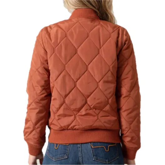 Kimes Ranch Ladies Marinos Dark Rust Bomber Jacket MAR-RUST