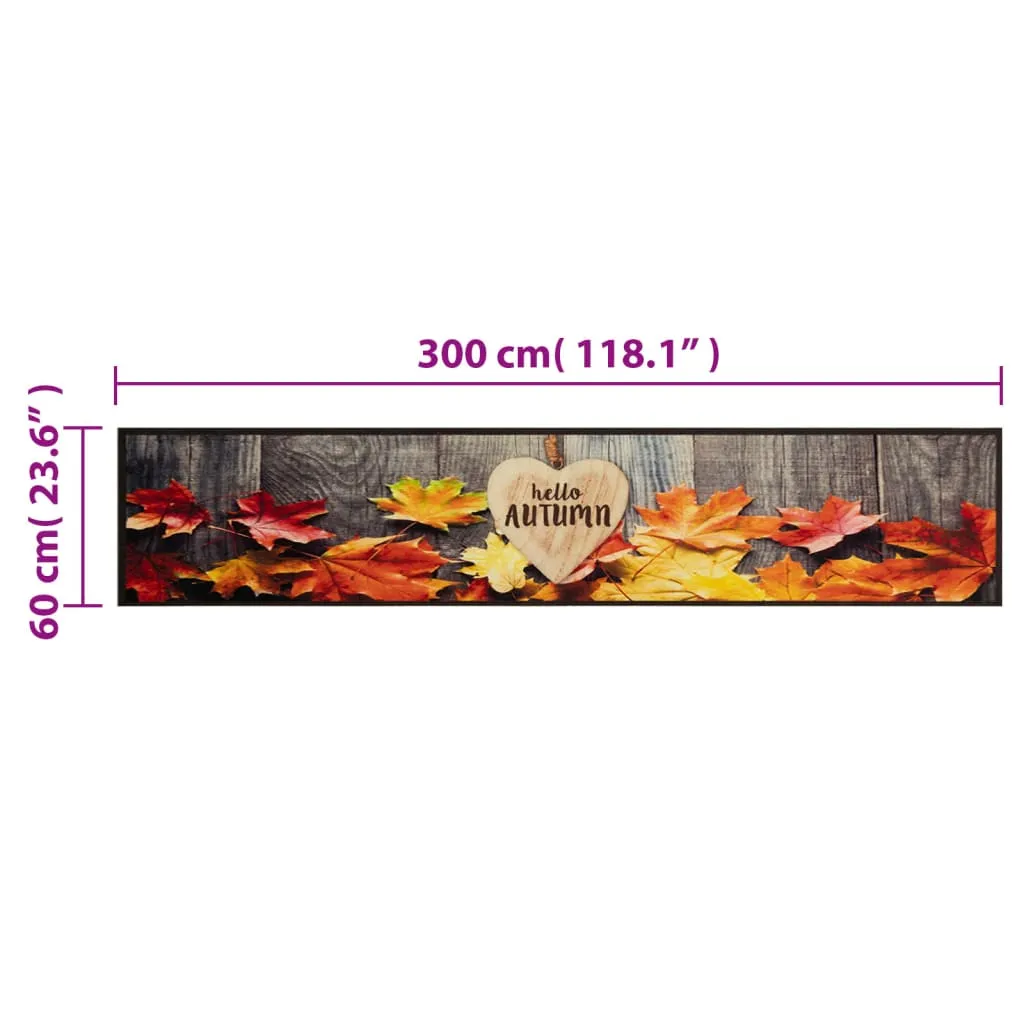 Kitchen Rug Washable Autumn 60x300 cm Velvet