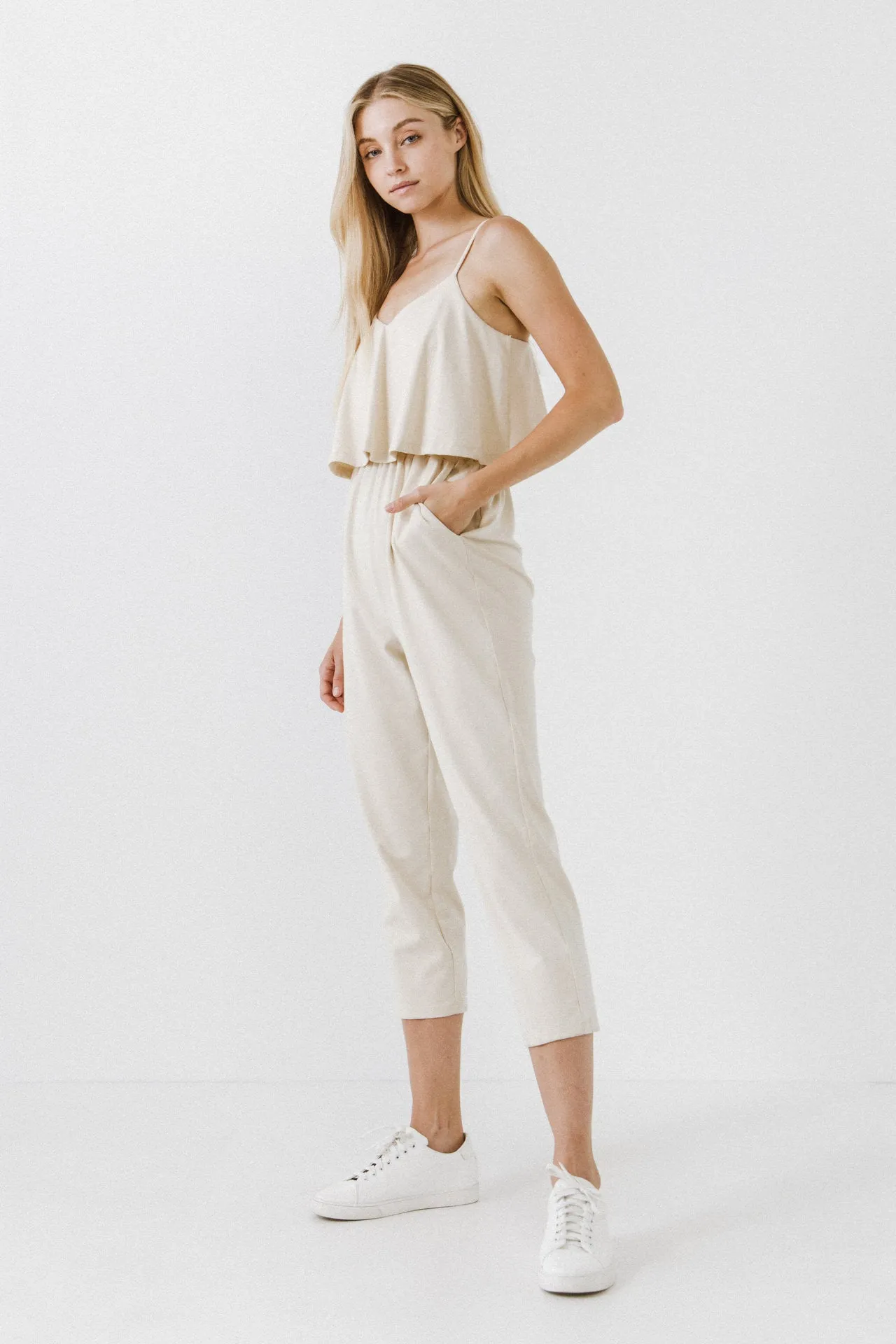 Knit Sleeveless Jumpsuit