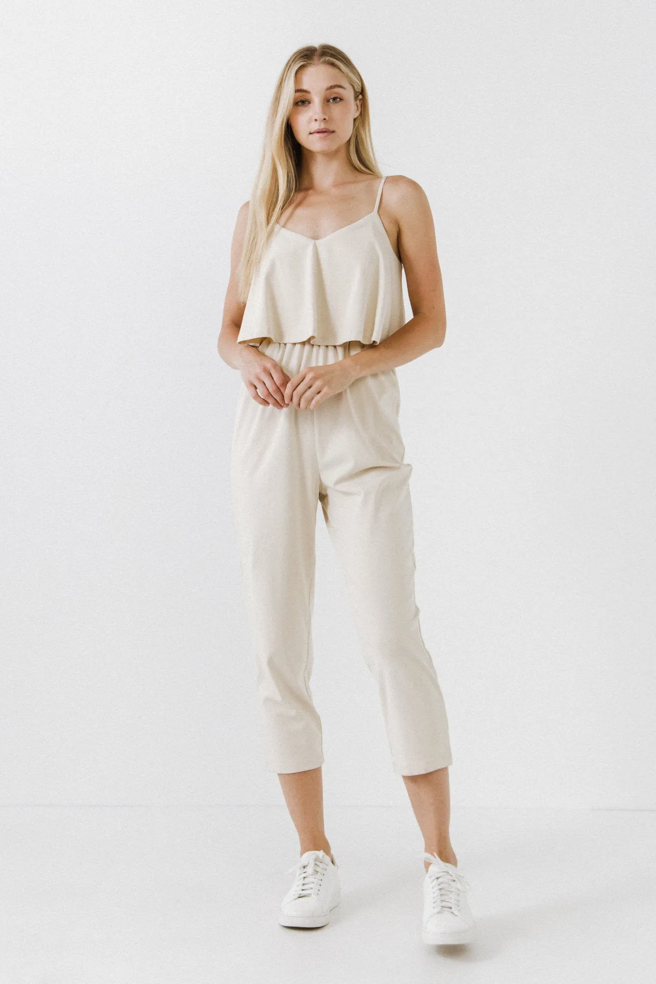 Knit Sleeveless Jumpsuit