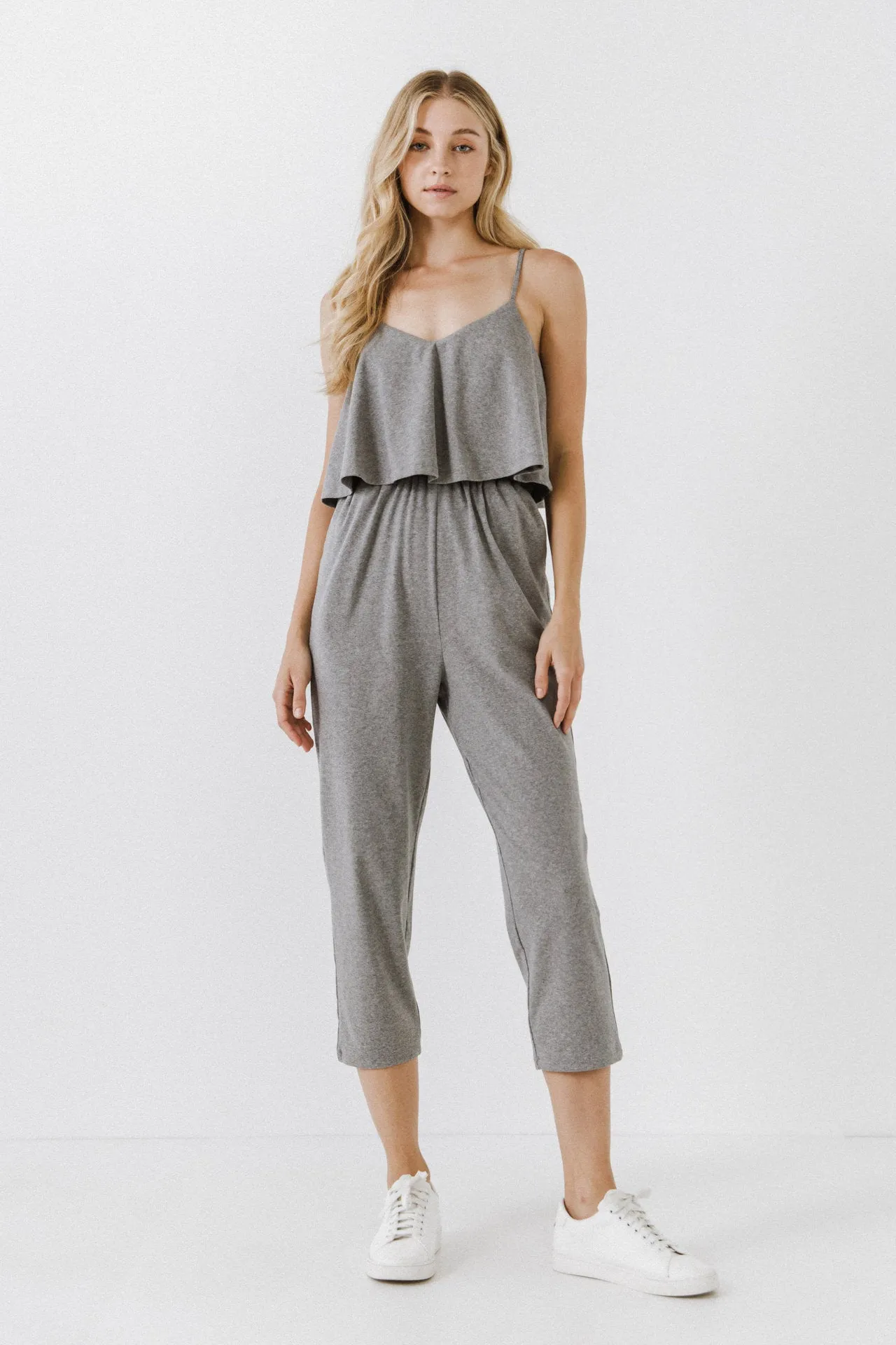 Knit Sleeveless Jumpsuit