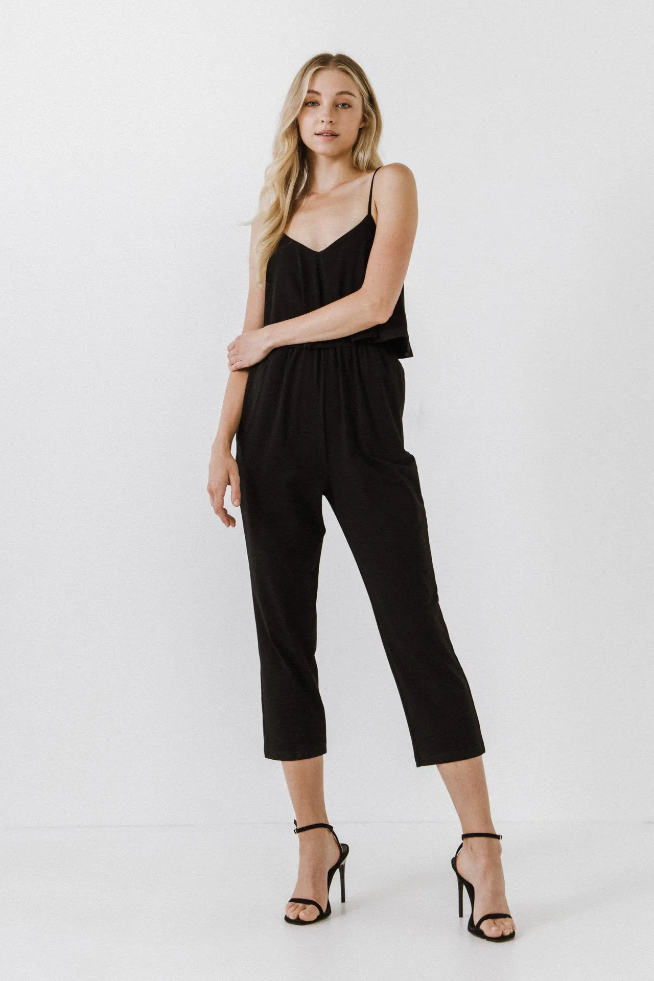 Knit Sleeveless Jumpsuit