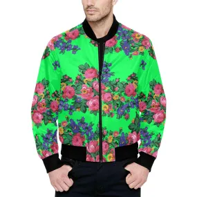 Kokum's Revenge Green Unisex Heavy Bomber Jacket with Quilted Lining