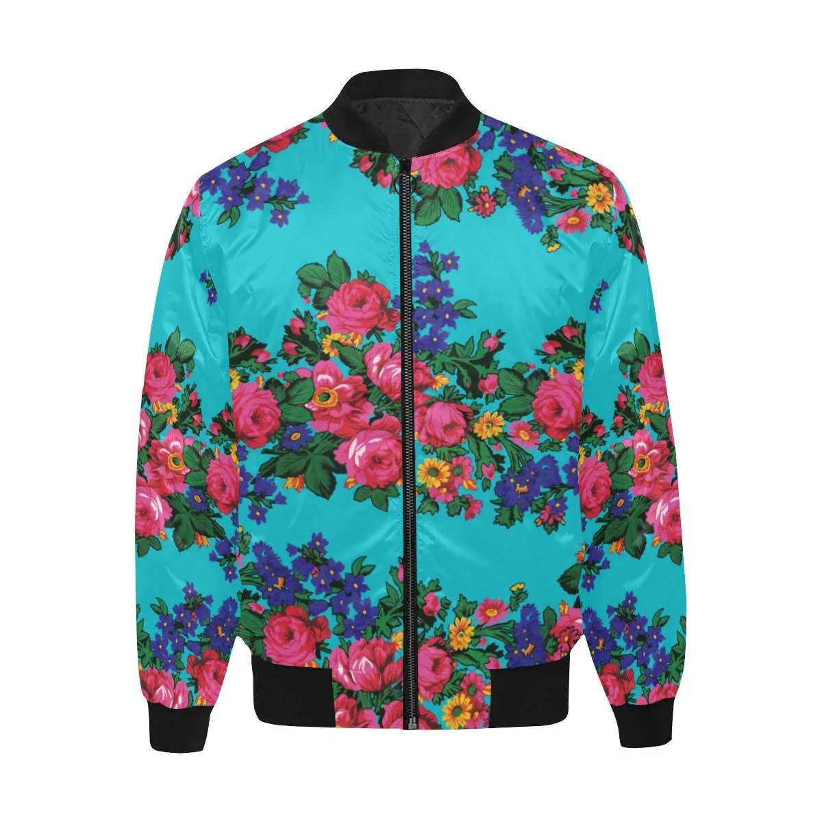 Kokum's Revenge-Sky Unisex Heavy Bomber Jacket with Quilted Lining