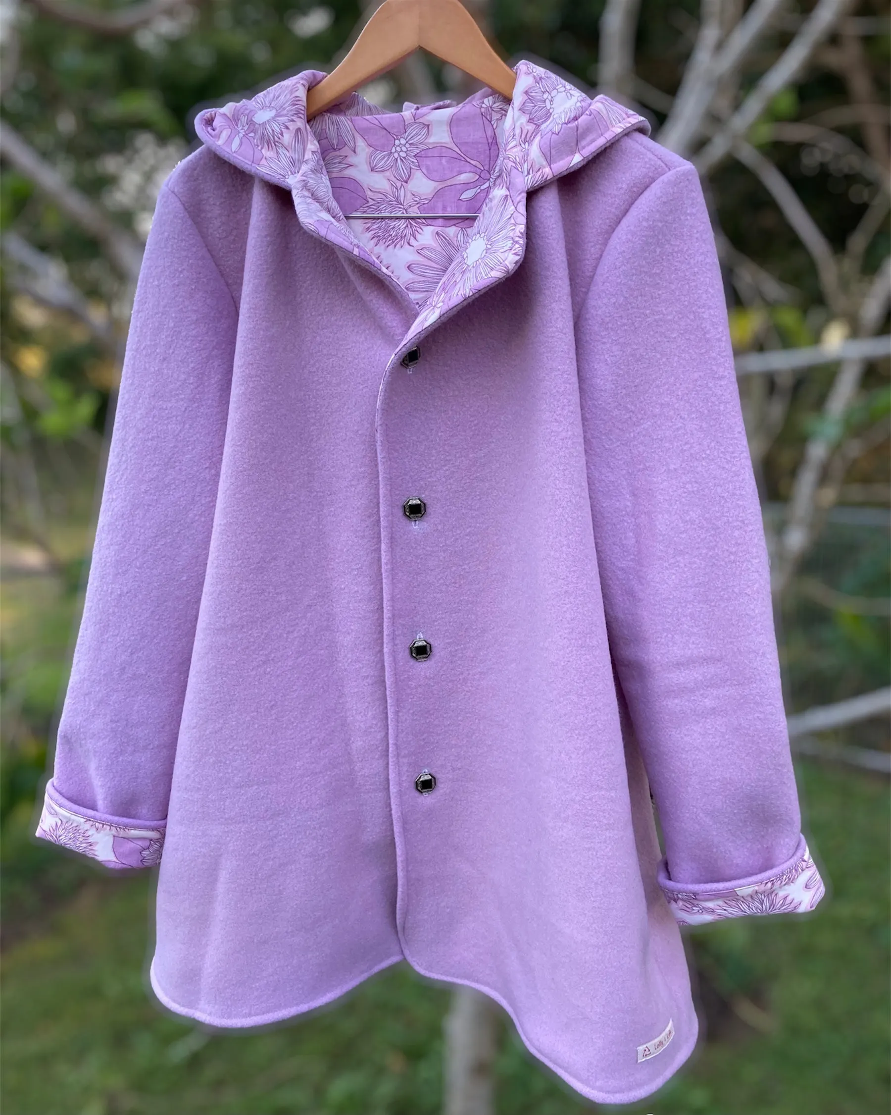 Ladies Upcycled Wool Coat size 16