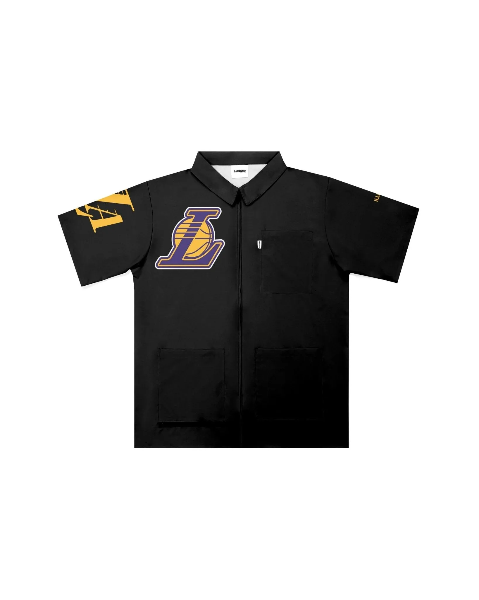 Los Angeles Lakers "Big Logo" Traditional Barber Jacket