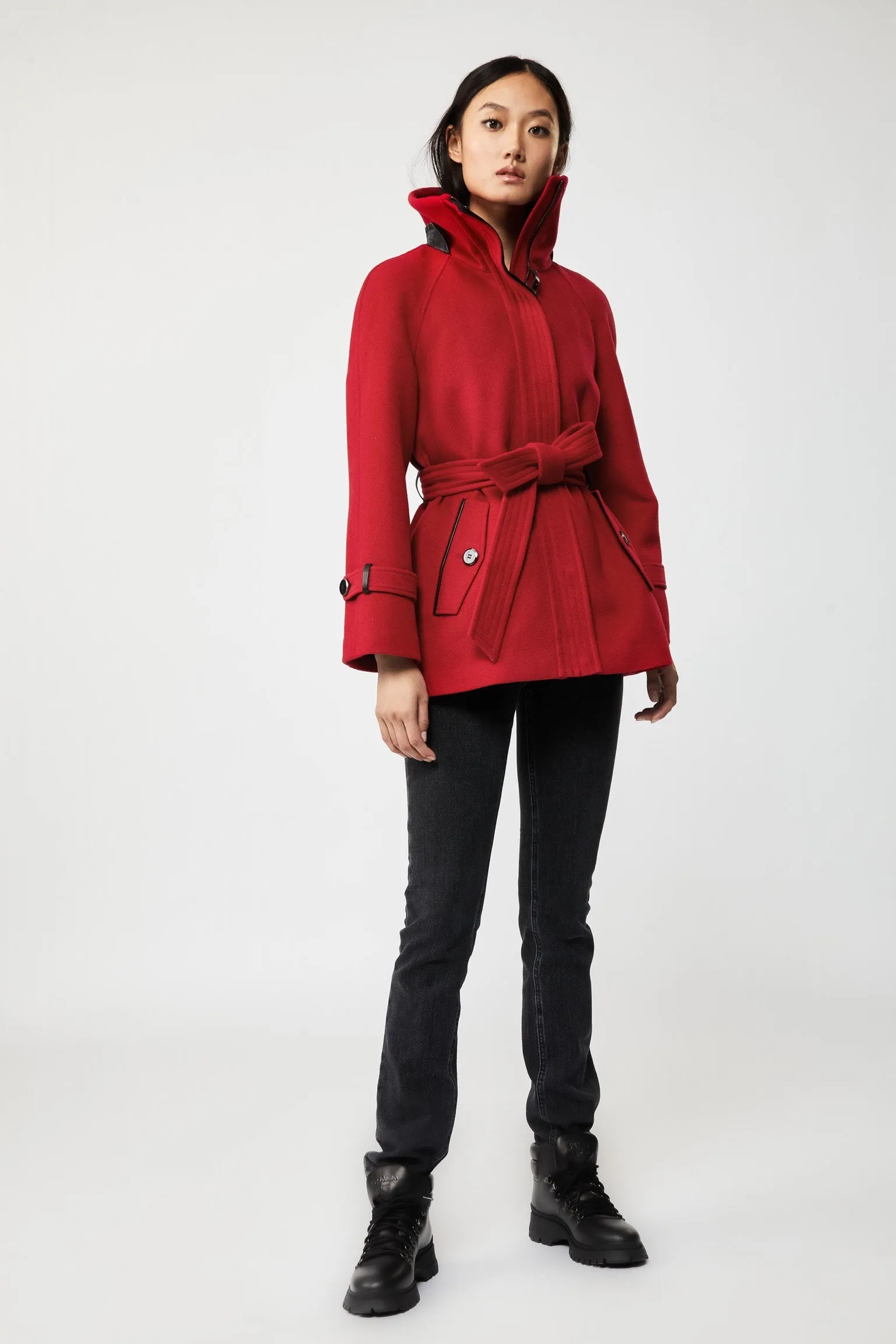 MACKAGE - Iva Wool Coat in Red