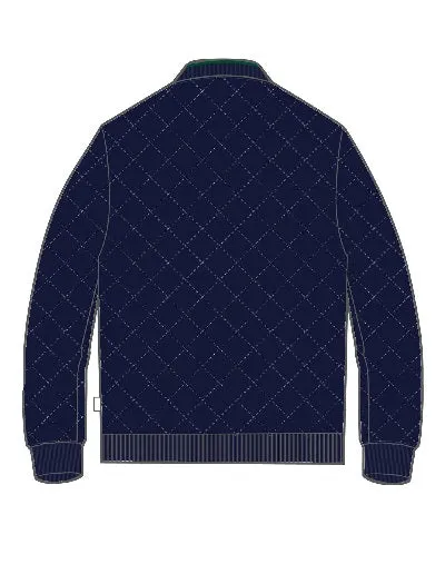 M&S - MKC78 - Navy quilted fitted bomber jacket