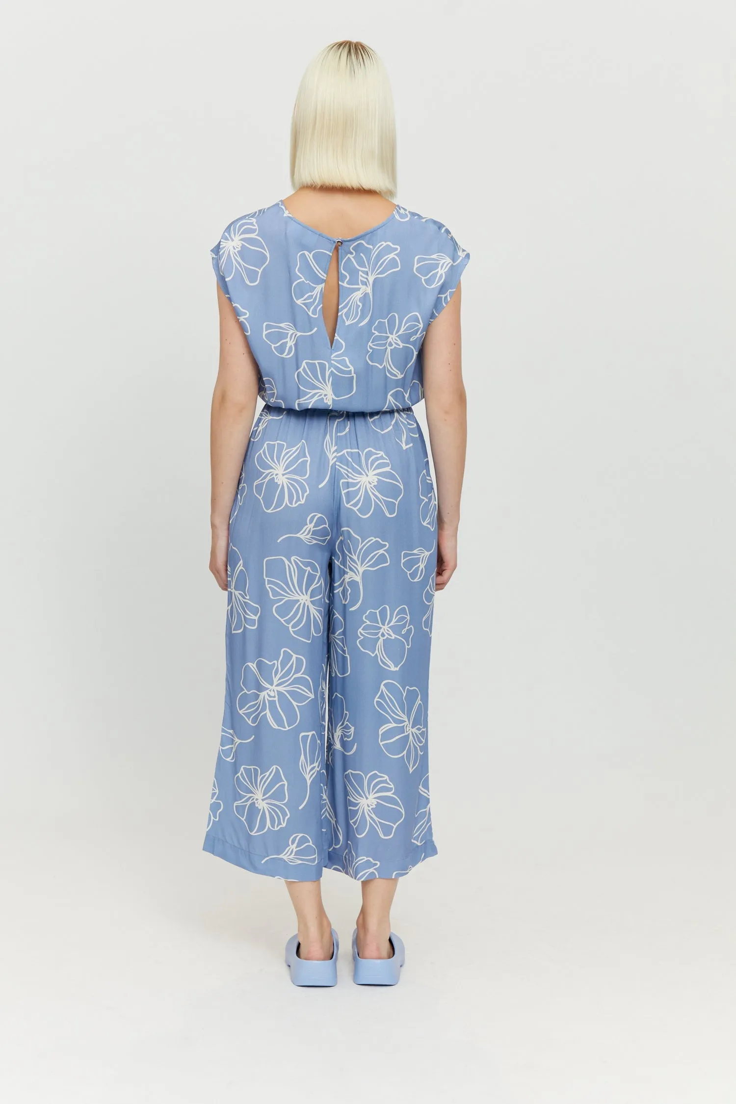 Marisa Printed Jumpsuit Blue