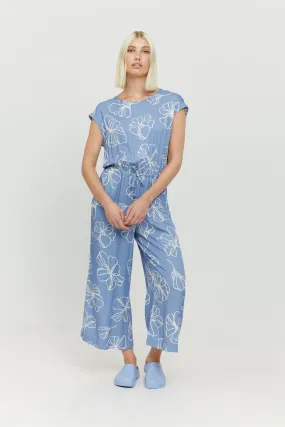 Marisa Printed Jumpsuit Blue