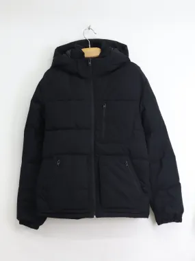 Men's Plain Quilted Puffer Jacket,Black