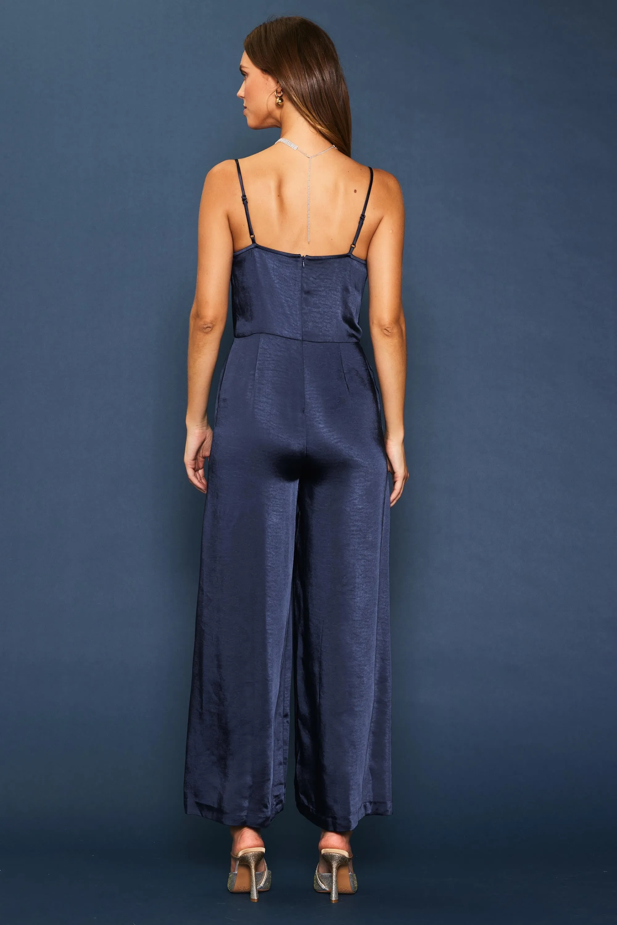 Midnight Kiss Satin Jumpsuit