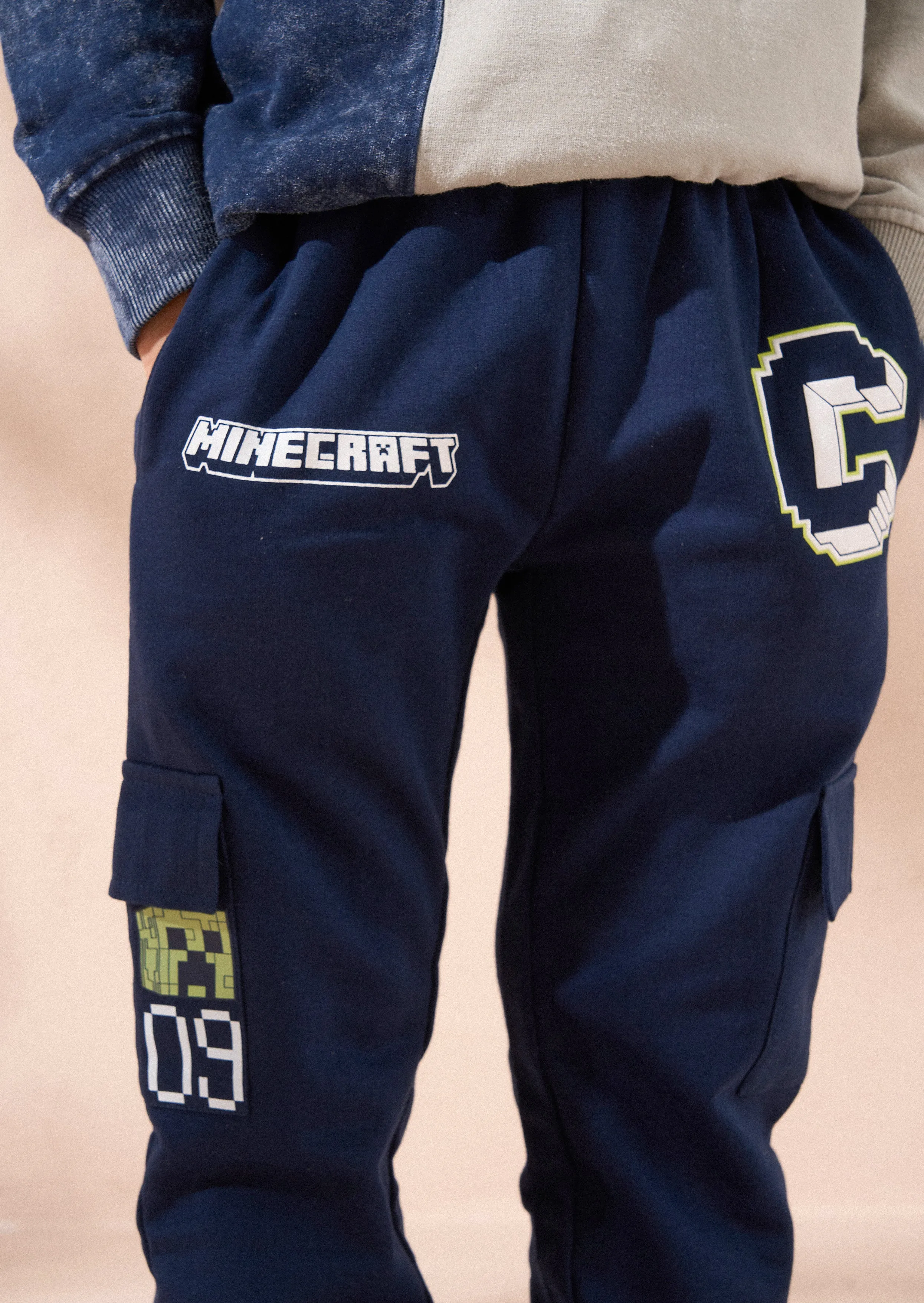 Minecraft Navy Woven Pocket Cargo Jogger