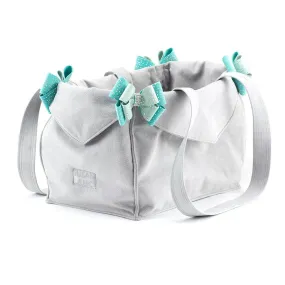 Mint & Bimini Blue Double Nouveau Bow Luxury Dog Carrier