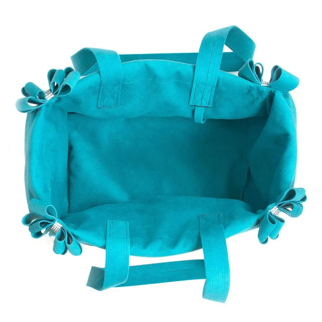 Montego Blue Double Nouveau Bow Luxury Dog Carrier