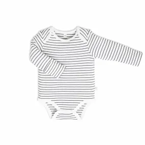 MORI Long Sleeve Bodysuit - Grey Stripe