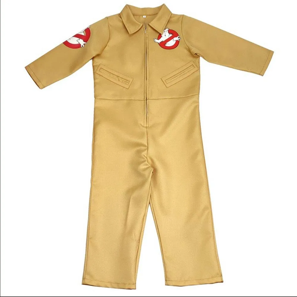 Movie Ghostbusters Halloween Jumpsuit Carnival Suit Cosplay Costume Kids