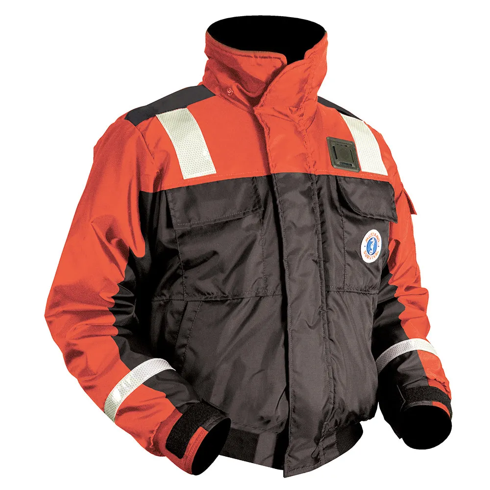 Mustang Classic Flotation Bomber Jacket w/Reflective Tape - Orange/Black - XXL [MJ6214T1-33-XXL-206]