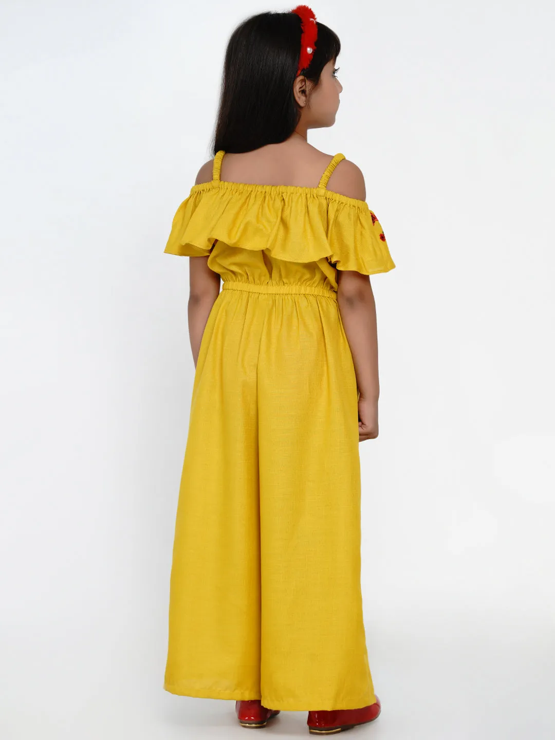 Mustard Embroidered Jumpsuit