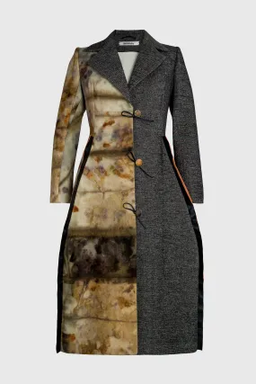 Natural Print Dark Crinoline Coat