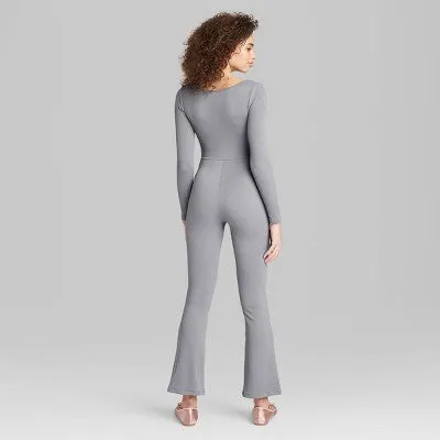 New - Women's Seamless Fabric Jumpsuit - Wild Fable Slate Gray S