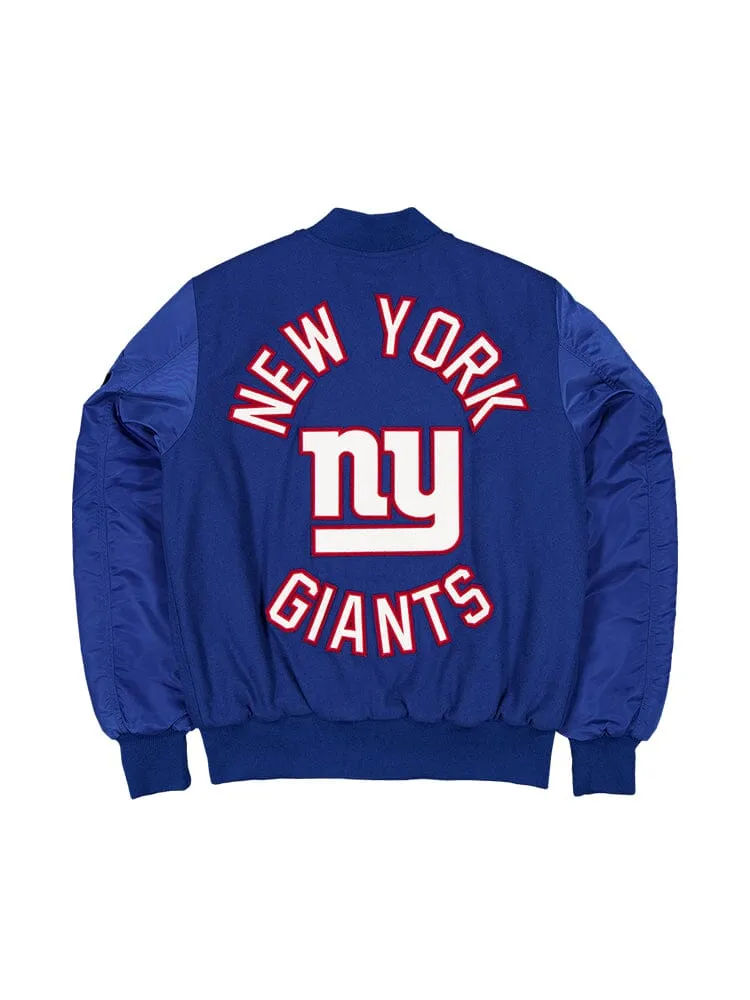 NEW YORK GIANTS X ALPHA X NEW ERA MA-1 BOMBER JACKET