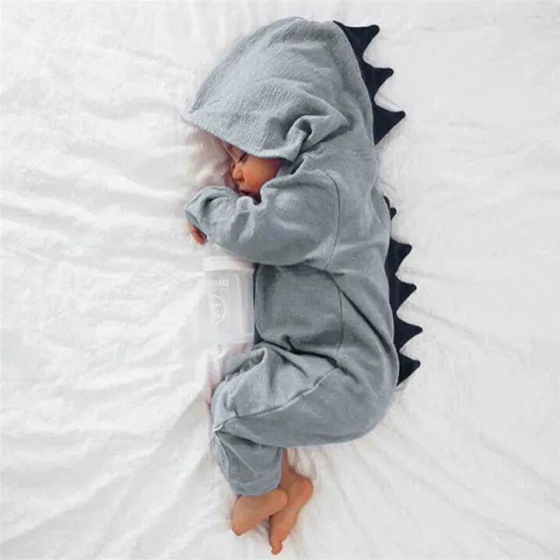 Newborn Dinosaur Hooded Romper Jumpsuit