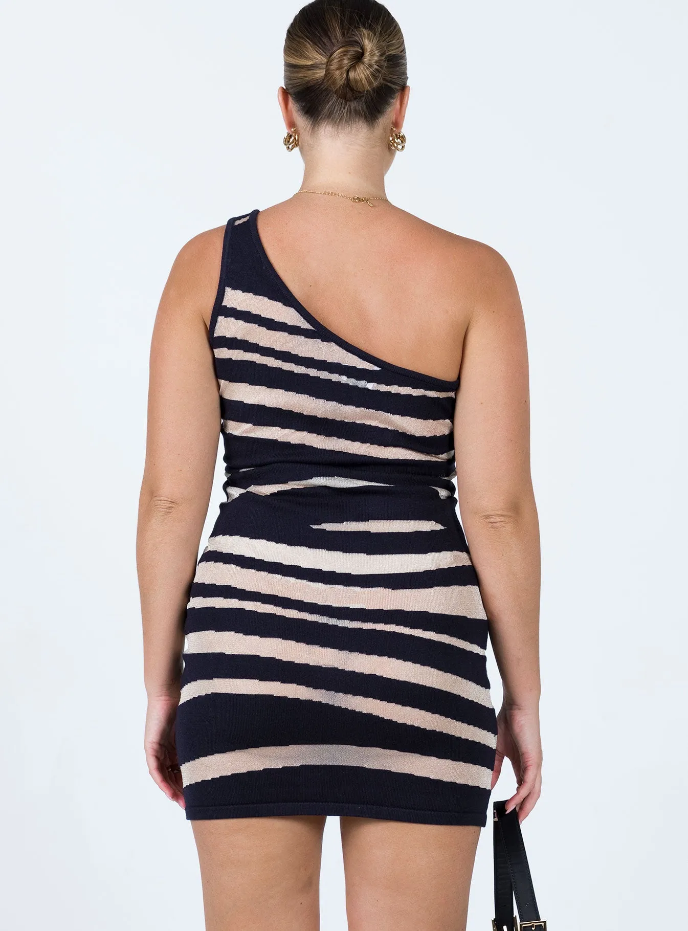 Night Life Mini Dress Black/ White