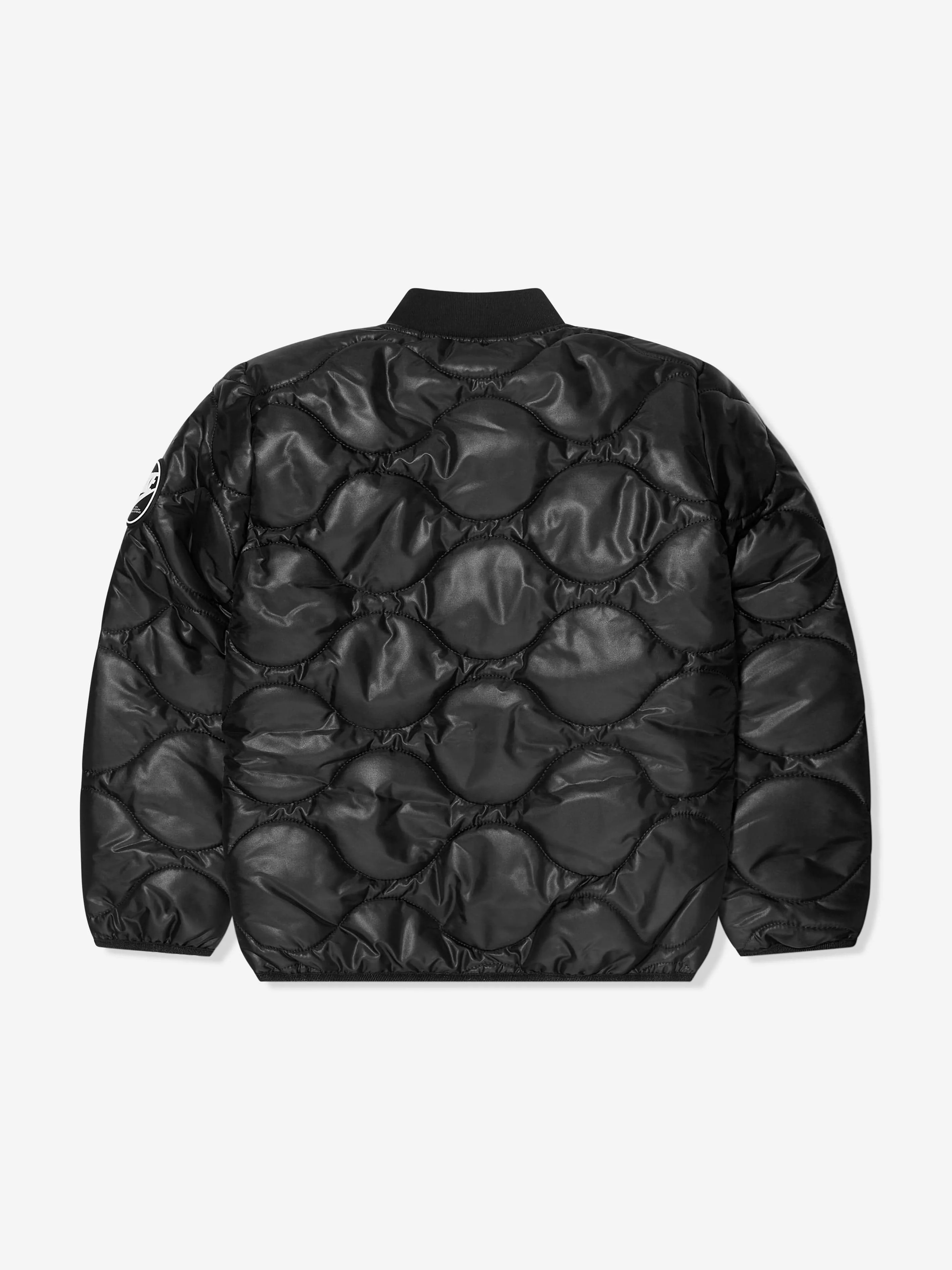 Nike Boys Quilted Bomber Jacket in Black