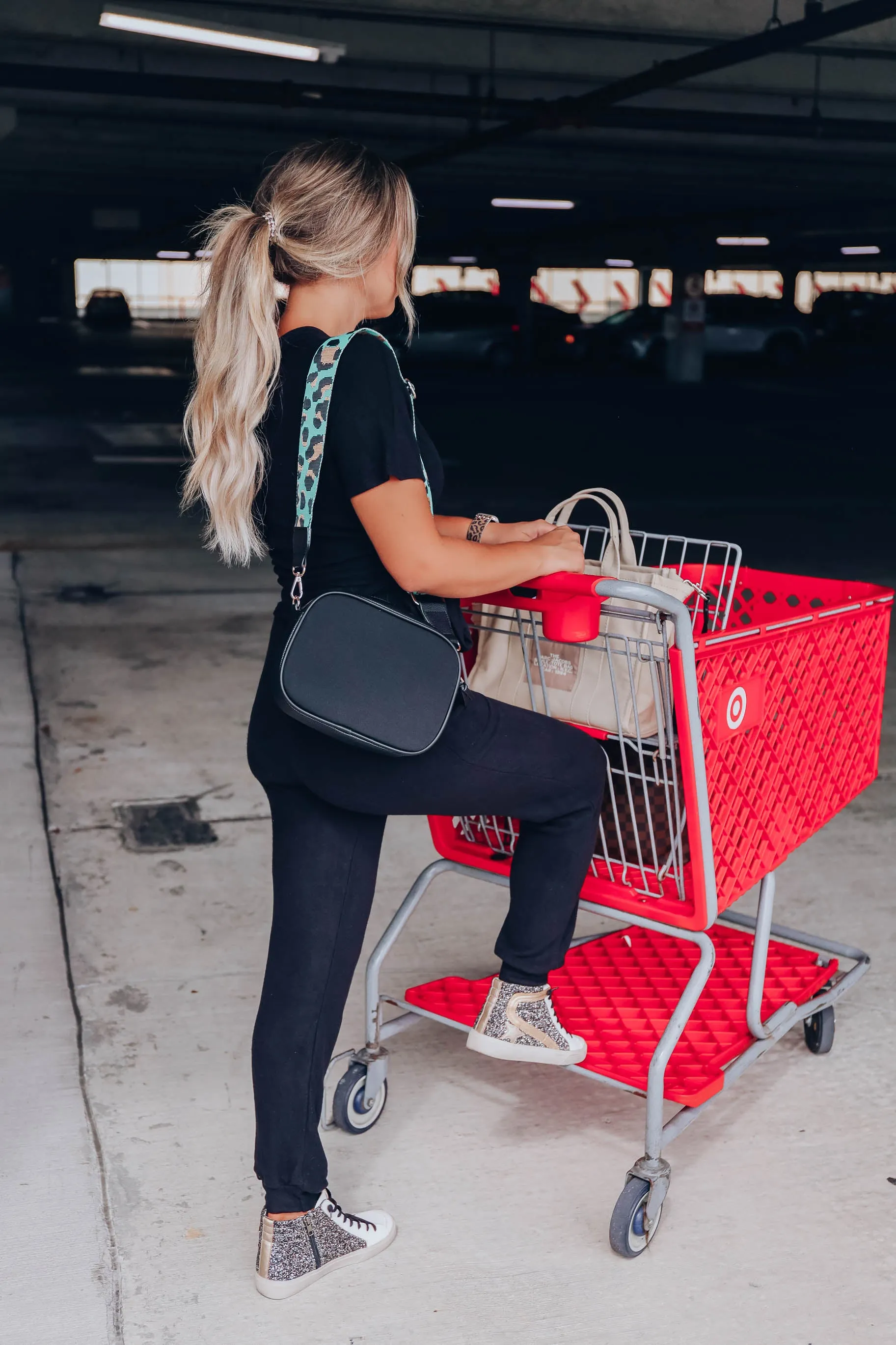 Off The Clock Black Joggers