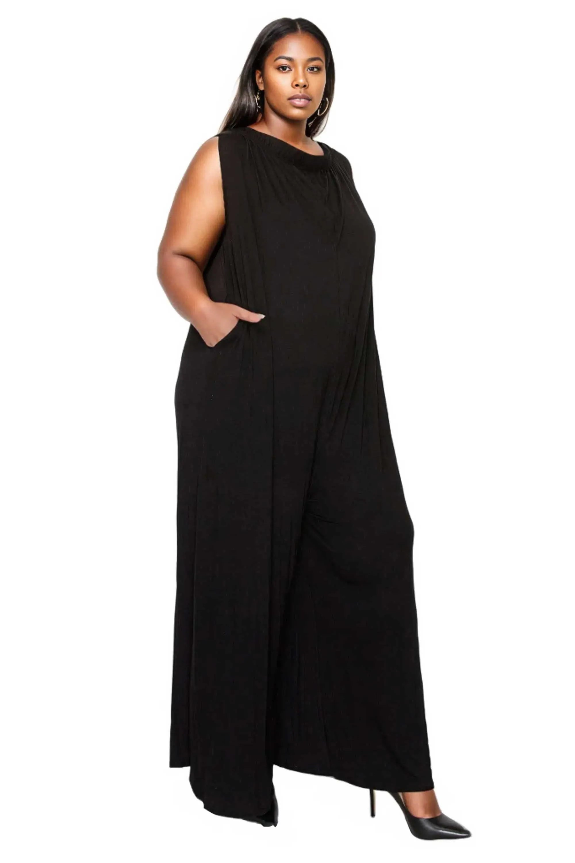 Olson Wide Leg Pocket Jumpsuit