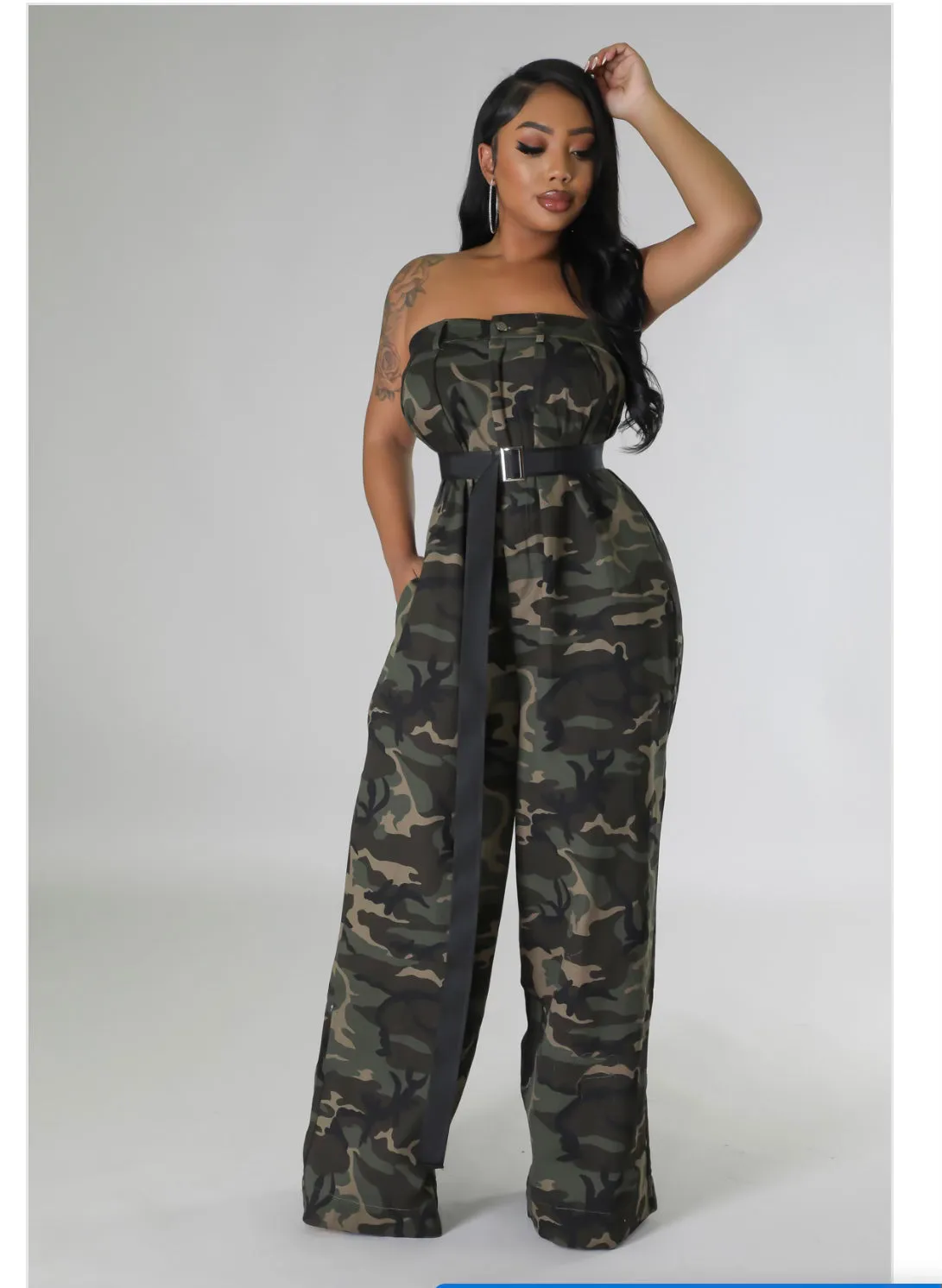 Oversized Camo Jumpsuit