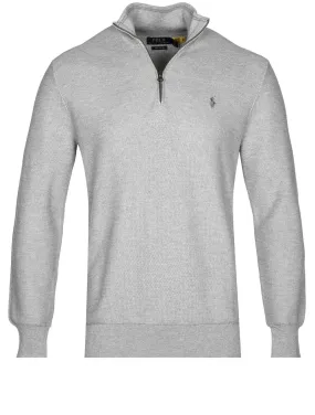 Pima Texture Halfzip Pullover Andover Heather