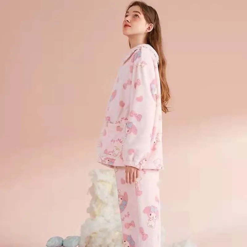 Pink Bunny Pajama Set