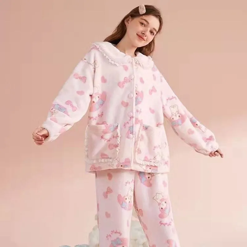 Pink Bunny Pajama Set