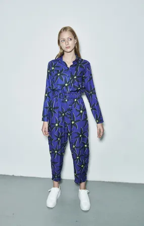 Pipacs Barrel Leg Jumpsuit Starflower Blue