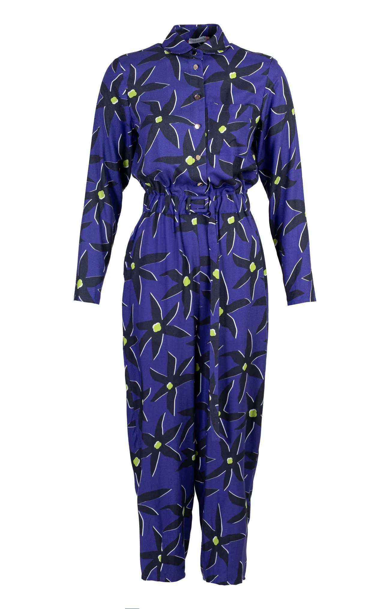 Pipacs Barrel Leg Jumpsuit Starflower Blue