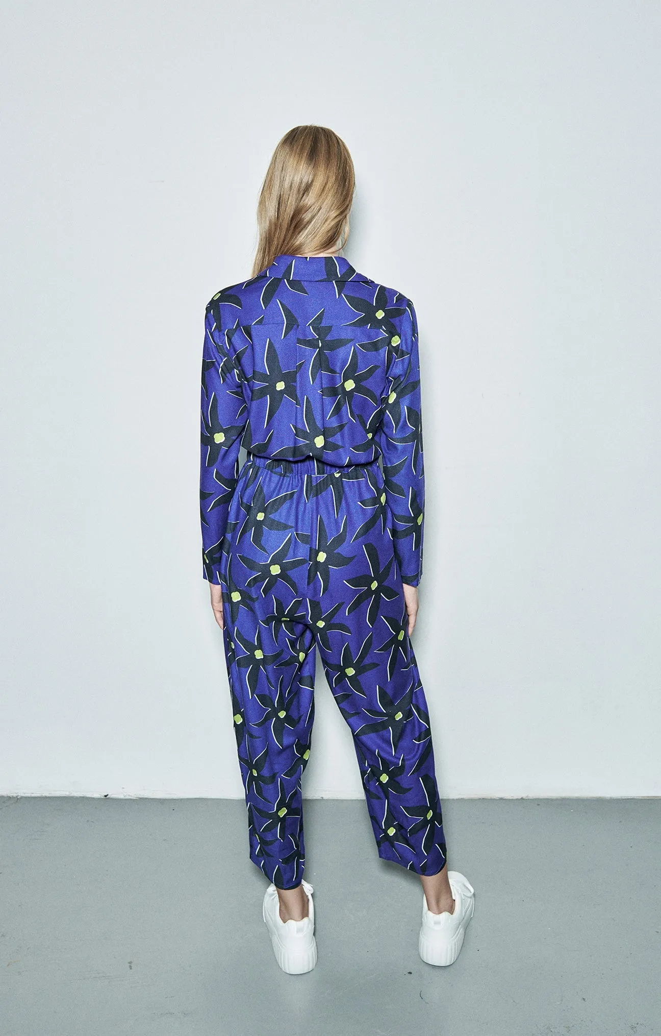 Pipacs Barrel Leg Jumpsuit Starflower Blue