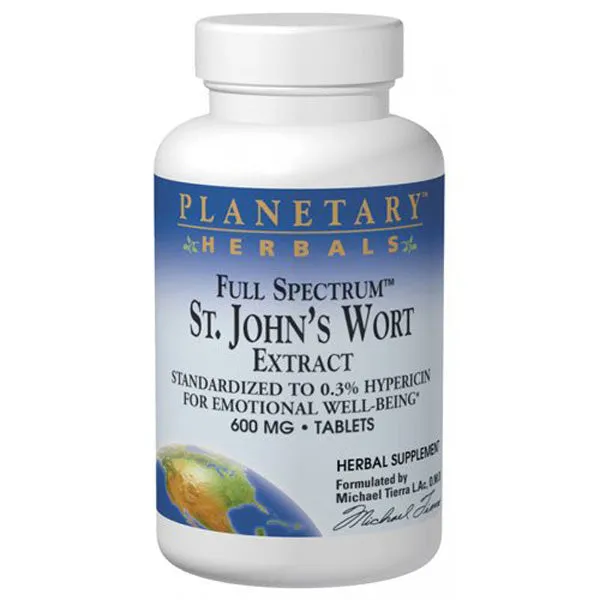 PLANETARY HERBALS - St. Johns Wort Extract Full Spectrum 600 mg - 30 Tablets