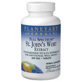 PLANETARY HERBALS - St. Johns Wort Extract Full Spectrum 600 mg - 30 Tablets